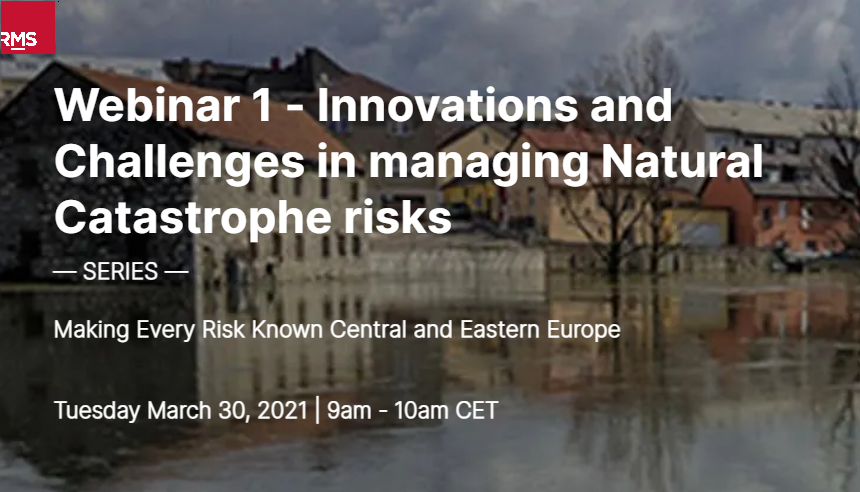 Webinar: Innovations and Challenges in managing Natural Catastrophe risks