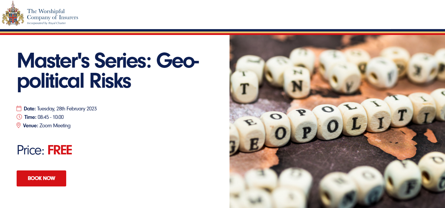 The Worshipful Company of Insurers: Master's Series 2023