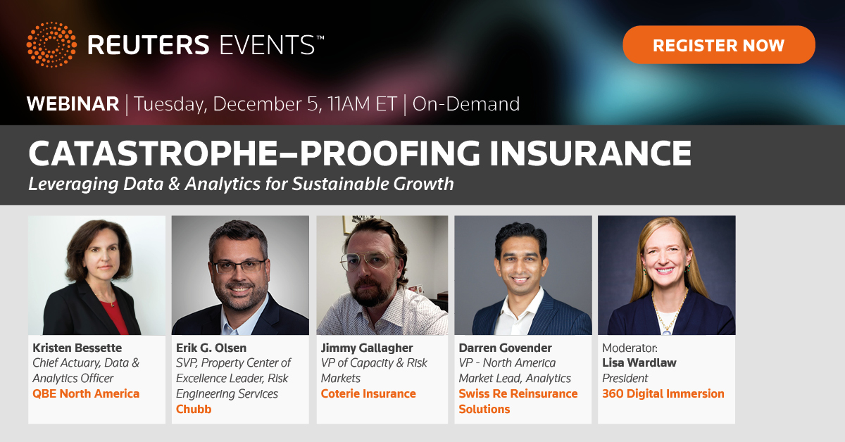 Webinar: Catastrophe-Proofing Insurance - Leveraging Data & Analytics for Sustainable Growth Webinar: Catastrophe-Proofing Insurance - Leveraging Data & Analytics for Sustainable Growth