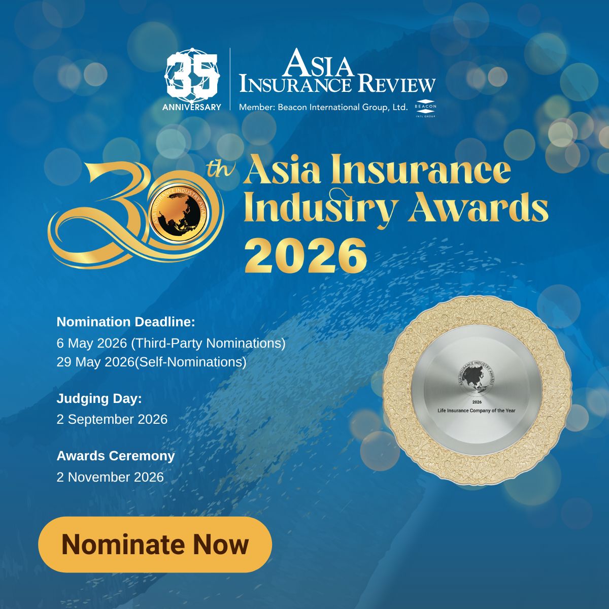 30th Asia Insurance Industry Awards 2026 30th Asia Insurance Industry Awards 2026