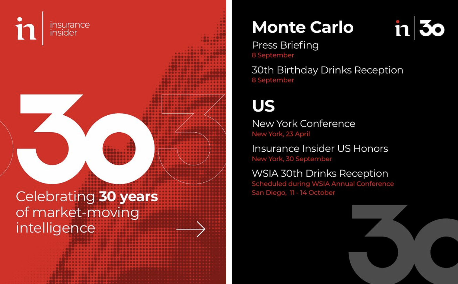 Insurance Insider Monte Carlo Press Briefing & 30th Birthday Party 2026 Insurance Insider Monte Carlo Press Briefing & 30th Birthday Party 2026